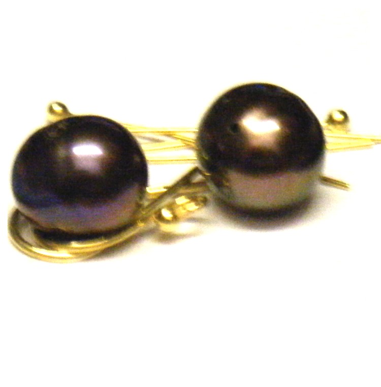 Black/Brown Pearl Earring Kit with Vermeil